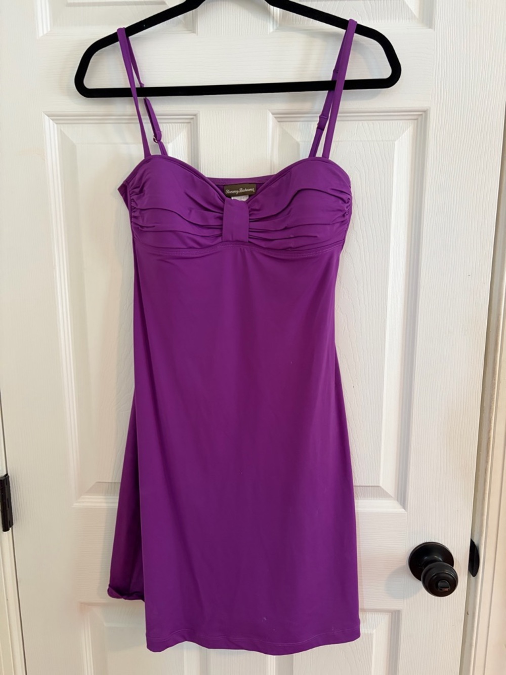 Tommy Bahama Purple Fit-and-Flare Spaghetti Strap swimsuit Dress XS